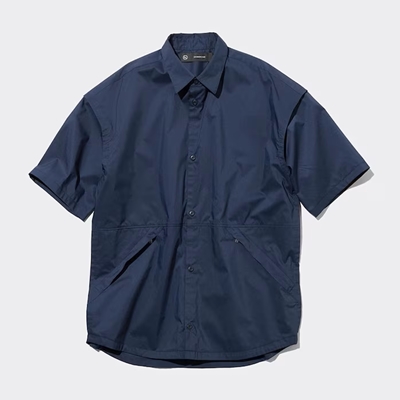 GU×UNDERCOVER（アンダーカバー）の2024年新作コラボ・ジップポケットシャツ（5分袖） UNDERCOVER